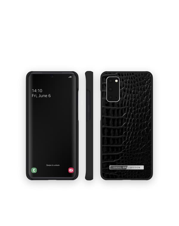 Atelier Case Galaxy S20 Neo Noir Croco Silver Silver