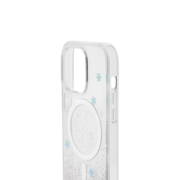 Clear Case MagSafe iPhone 14 Pro Snowflake Silver