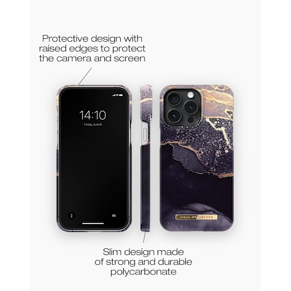Printed Case MagSafe iPhone 15 Pro Max Golden Twilight Black