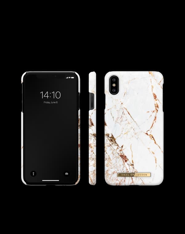 Printed Case iPhone X / XS Carrara Gold White