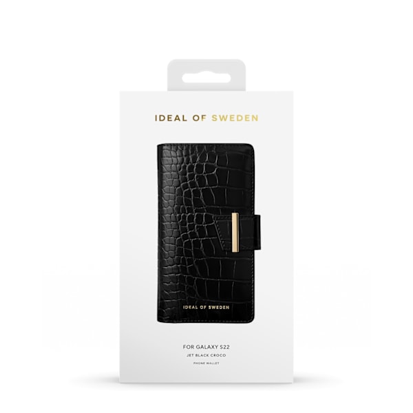 Cora Phone Wallet Galaxy S22P Jet Black Croco