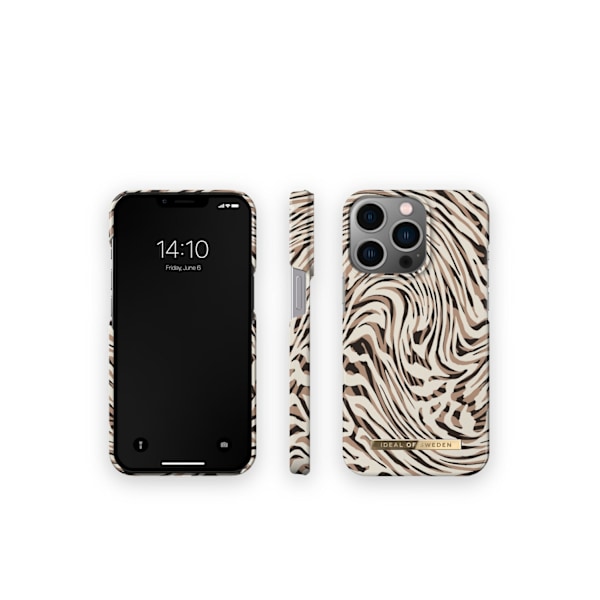 Printed Case iPhone 13 Pro Hypnotic Zebra Beige
