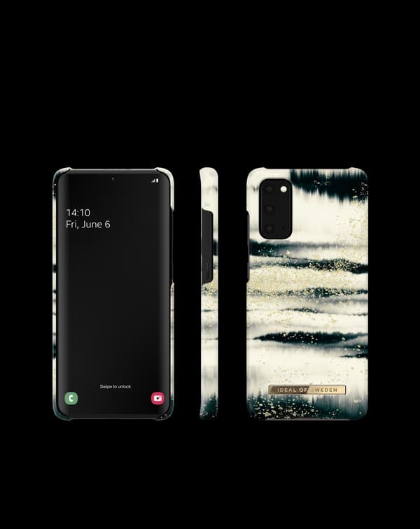 Printed Case Galaxy S20 Golden Tie Dye White