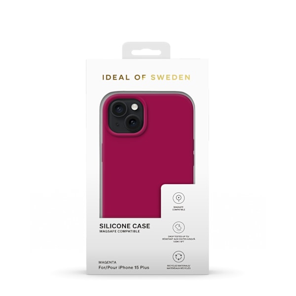 Silicone Case MagSafe iPhone 15 Plus Magenta