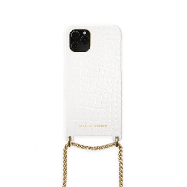 Lilou Necklace Case White Croco iPhone 11P/XS/X