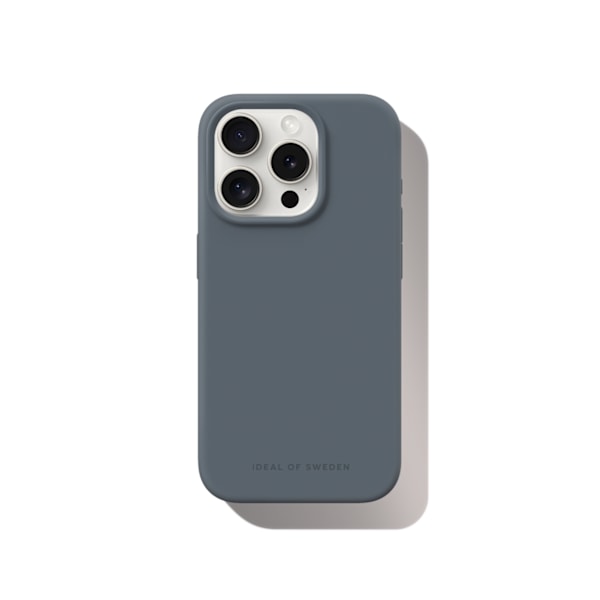 Silicone Case MagSafe iPhone 15 Pro Midnight Blue Blue