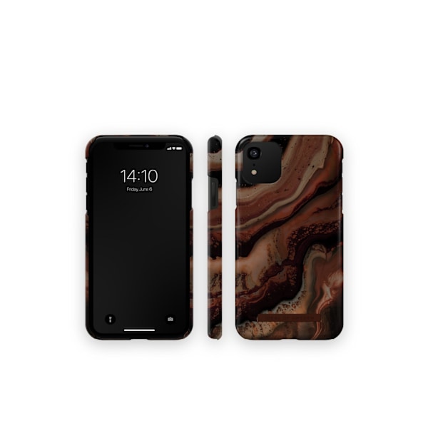 Printed Case iPhone 11 / XR Dark Amber Marble