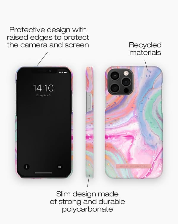 Printed Case iPhone 12 / 12 Pro Pastel Marble