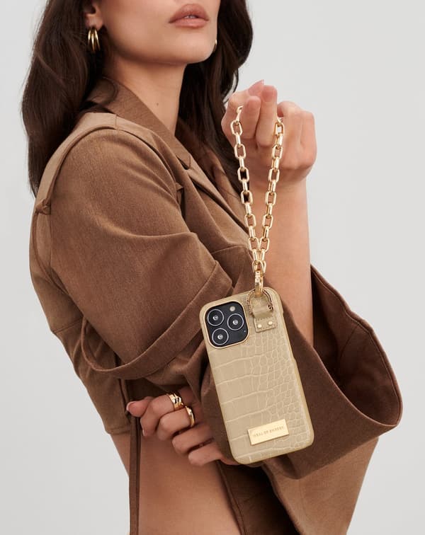 Atelier Case iPhone 14 Plus Warm Beige Croco Beige
