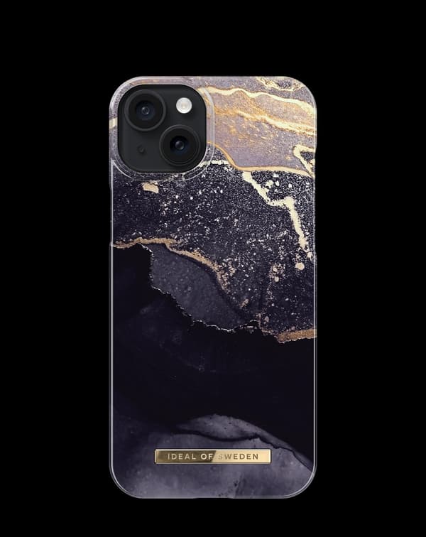 Printed Case iPhone 15 Plus Golden Twilight Svart