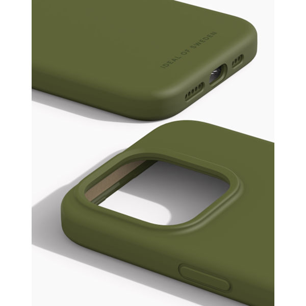 Silicone Case iPhone 15 Pro Khaki Green