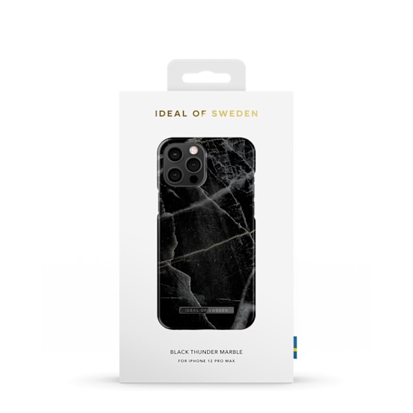 Printed Case iPhone 12 Pro Max Black Thunder Marble