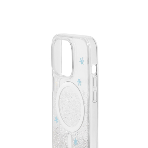 Clear Case MagSafe iPhone 15 Pro Snowflake Silver