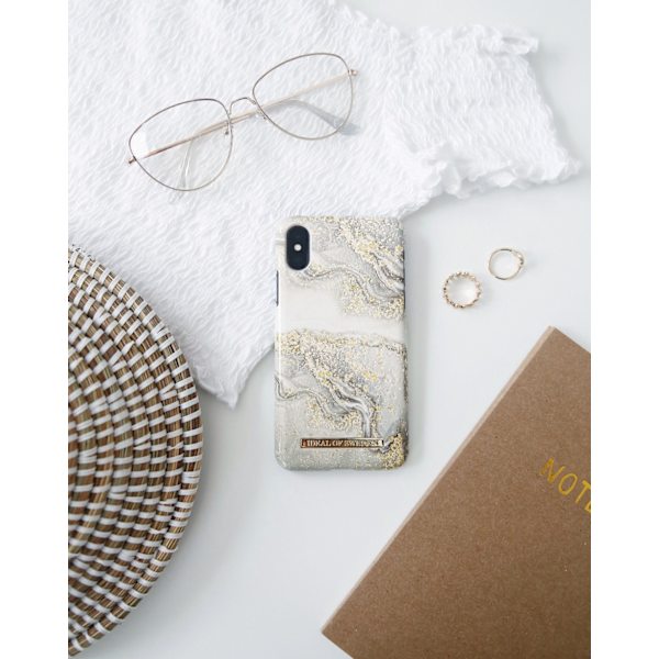Printed Case iPhone XR Sparkle Greige Marble Grey