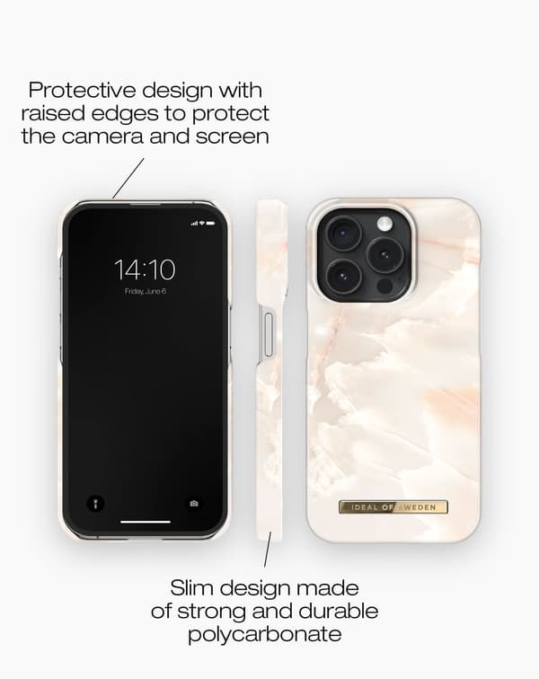 Printed Case MagSafe iPhone 15 Pro Rose Pearl Marble