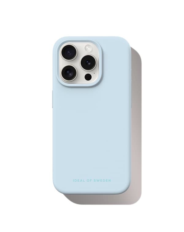 Silicone Case MagSafe iPhone 15 Pro Light Blue Blue