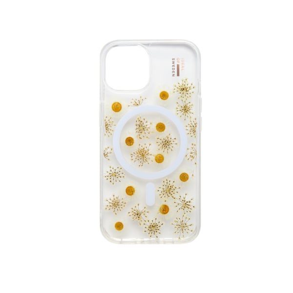 Clear Case MagSafe iPhone 13 / 14 / 15 / 16e Daisy Bloom Transparent