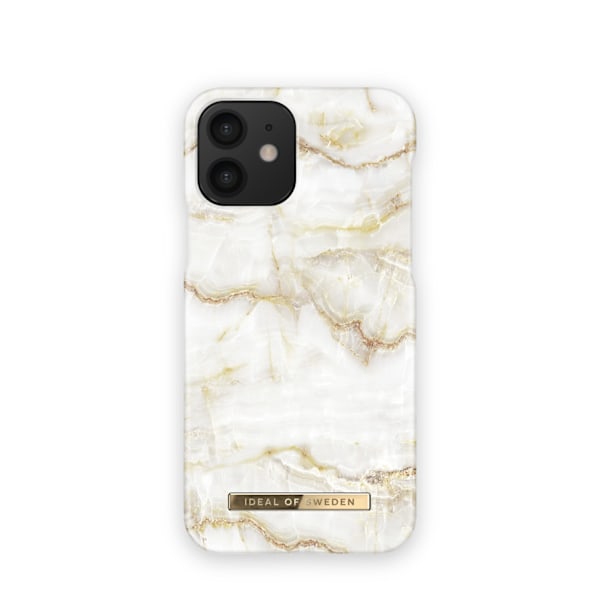Printed Case iPhone 12 / 12 Pro Golden Pearl Marble White