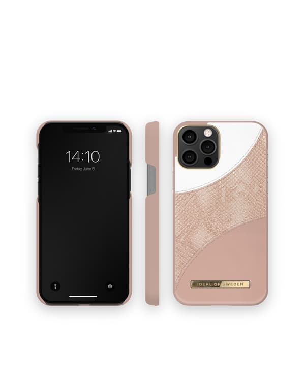 Atelier Case iPhone 12 / 12 Pro Blush Pink Snake Pink