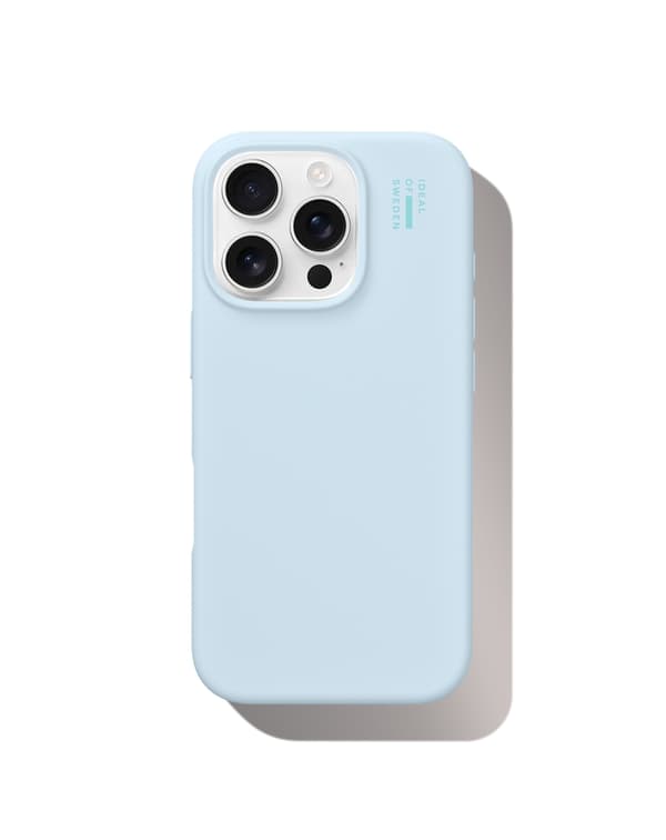 Silicone Case MagSafe iPhone 16 Pro Light Blue Blå