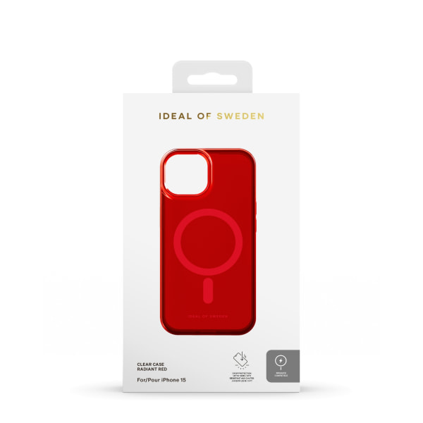 Clear Case MagSafe iPhone 13/14/15 Radiant Red