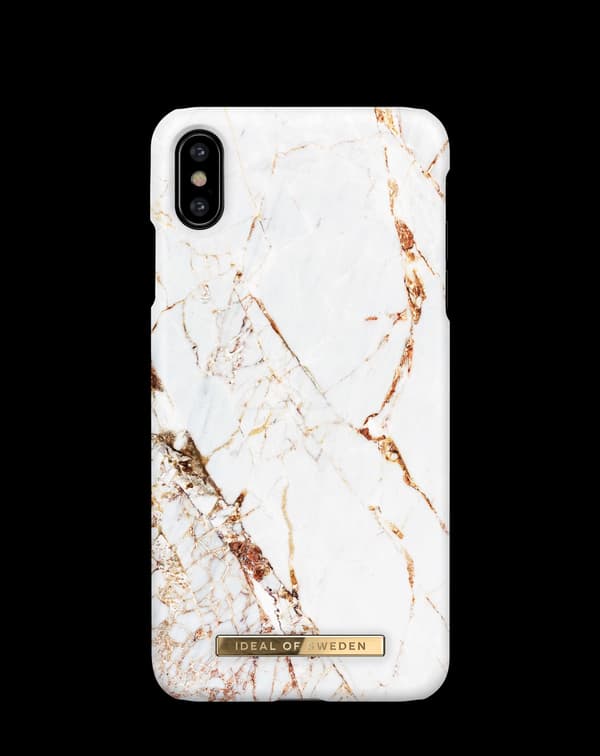Printed Case iPhone X / XS Carrara Gold White