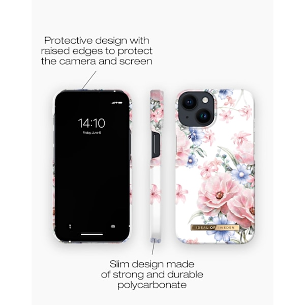 Printed Case MagSafe iPhone 15 Floral Romance Vit