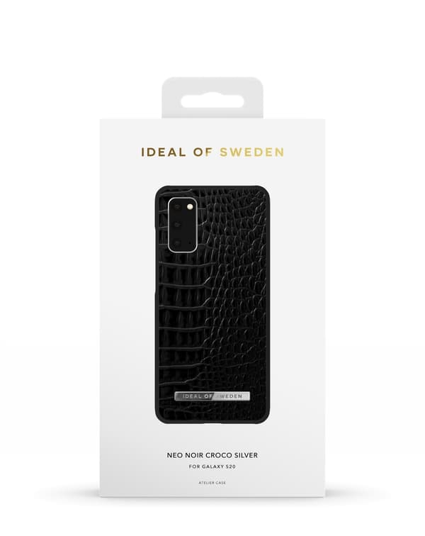Atelier Case Galaxy S20 Neo Noir Croco Silver Silver