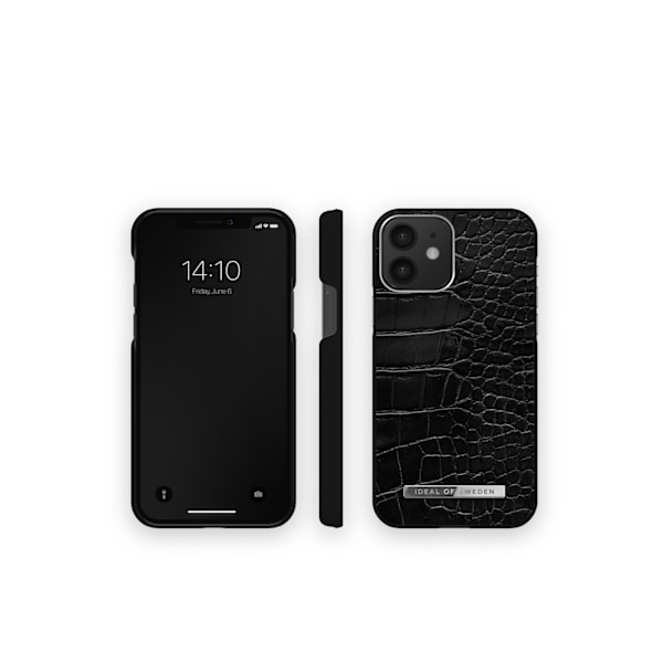 Atelier Case New iPhone 12 / 12 Pro Neo Noir Croco Silver