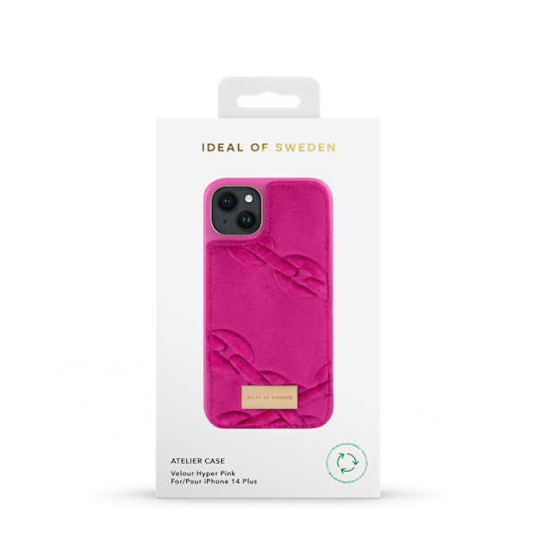 Atelier Case iPhone 14 Plus Velour Hyper Pink Atelier Case iPhone 14M Velour Hyper