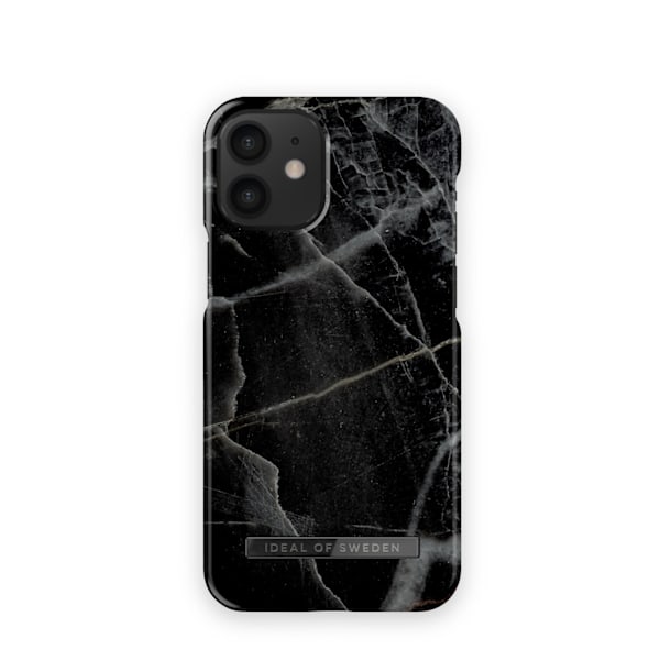 Printed Case iPhone 12 Mini Black Thunder Marble Black