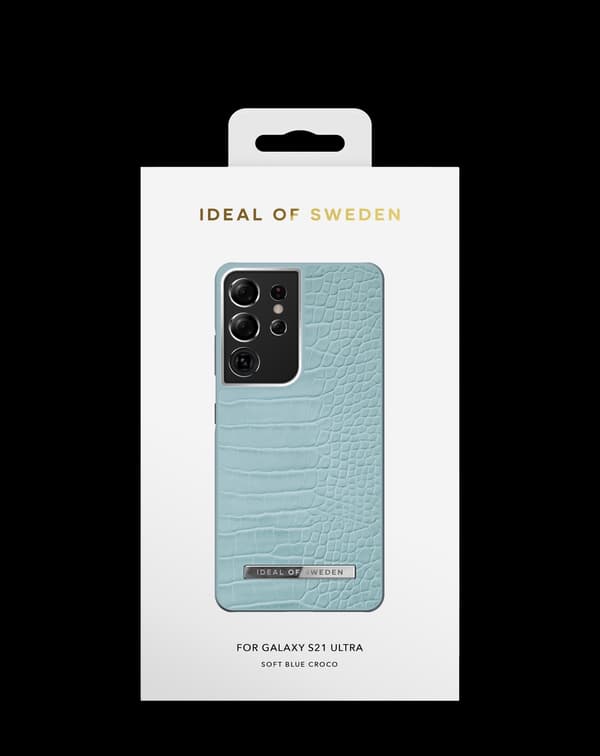 Atelier Case Galaxy S21 Ultra Soft Blue Croco Blue
