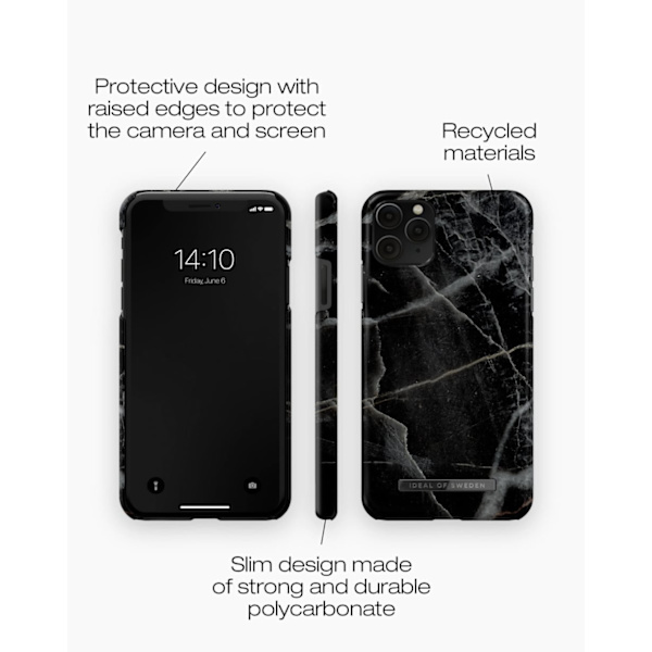 Printed Case iPhone 11 Pro Max / XS Max Black Thunder Marble Black