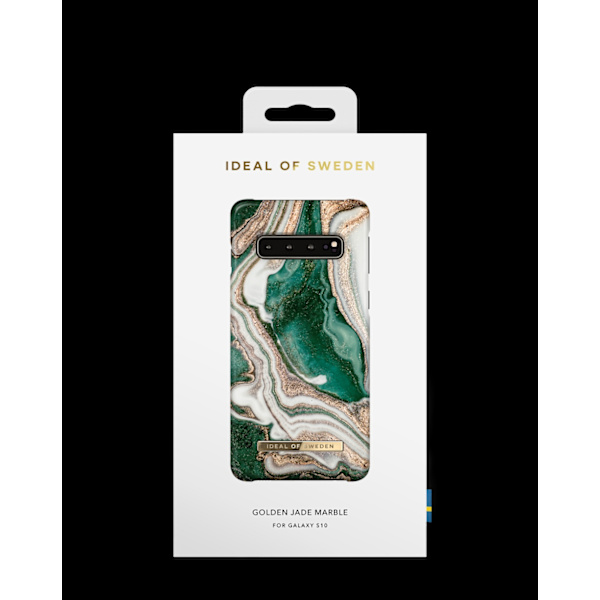 Printed Case Galaxy S10 Golden Jade Marble