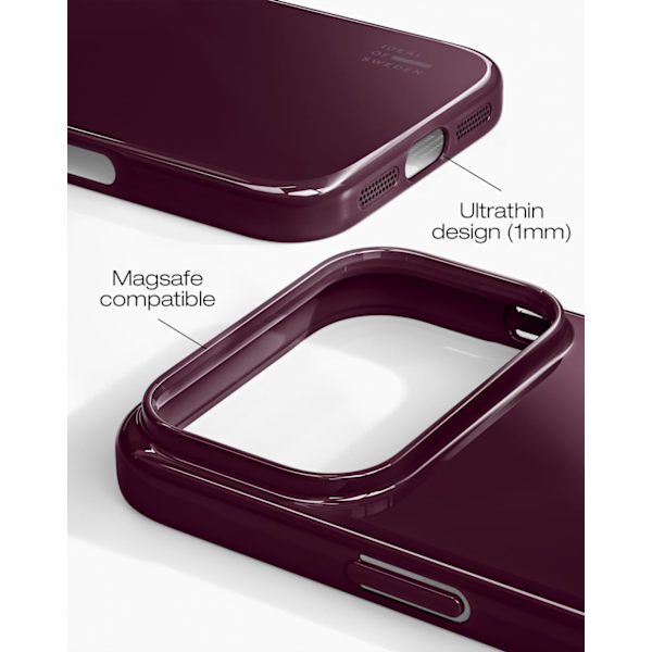 Slim Case MagSafe iPhone 17 Pro Max Glossy Cherry Röd