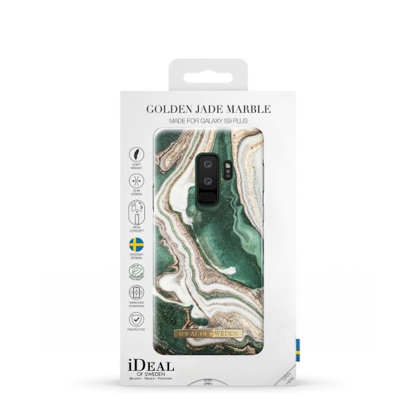 Printed Case Galaxy S9 Plus Golden Jade Marble