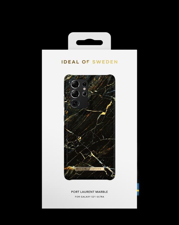 Printed Case Galaxy S21 Ultra Port Laurent Marble Black