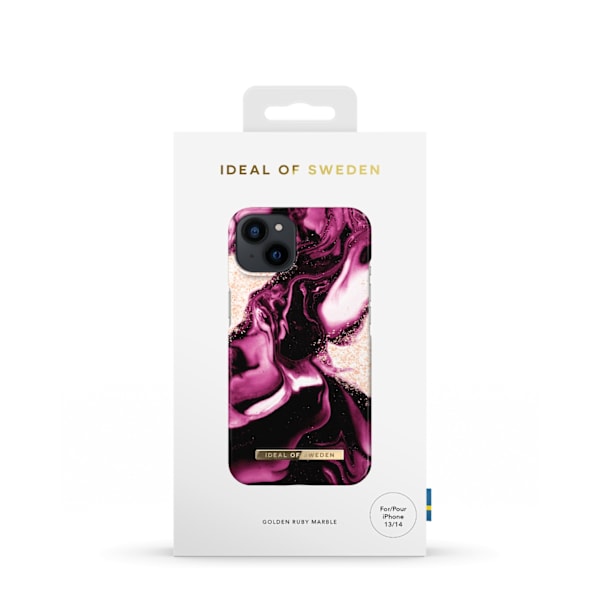 Printed Case iPhone 13/14 Golden Ruby Marble