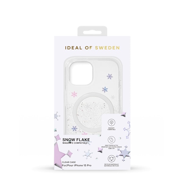 Clear Case MagSafe iPhone 15 Pro Snowflake Silver
