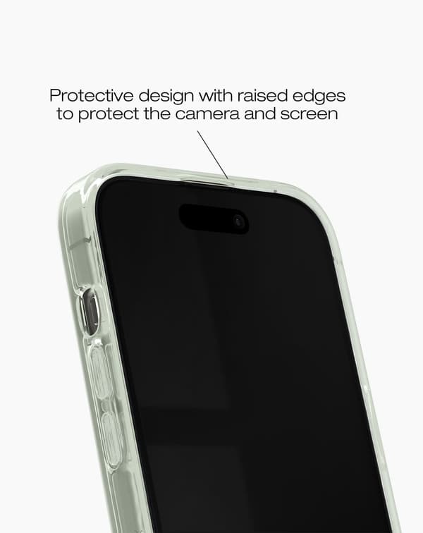Clear Case MagSafe iPhone 13 / 14 / 15 / 16e / 17e Sage Green