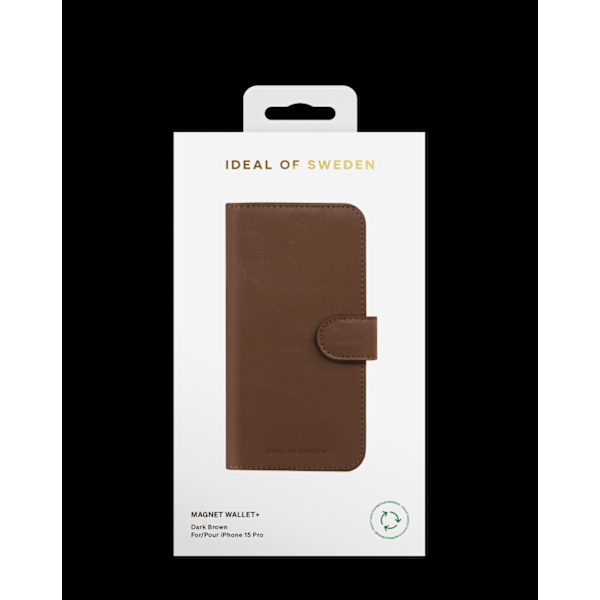 Magnet Wallet+ iPhone 15 Pro Dark Brown Brown