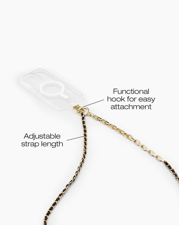 Chain Strap Noir Gold Black