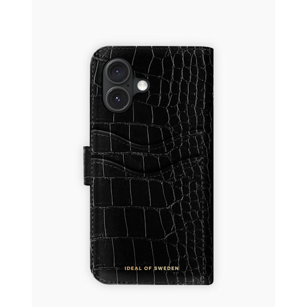 Magnet Wallet+ MagSafe iPhone 16 Black Croco