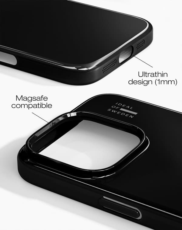 Slim Case MagSafe iPhone 16 Pro Max Glossy Black Svart
