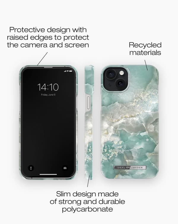 Printed Case iPhone 15 Plus Azura Marble Blå