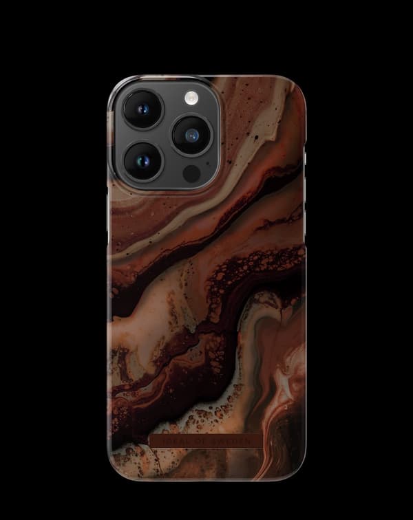 Printed Case MagSafe iPhone 14 Pro Max Dark Amber Marble Brown