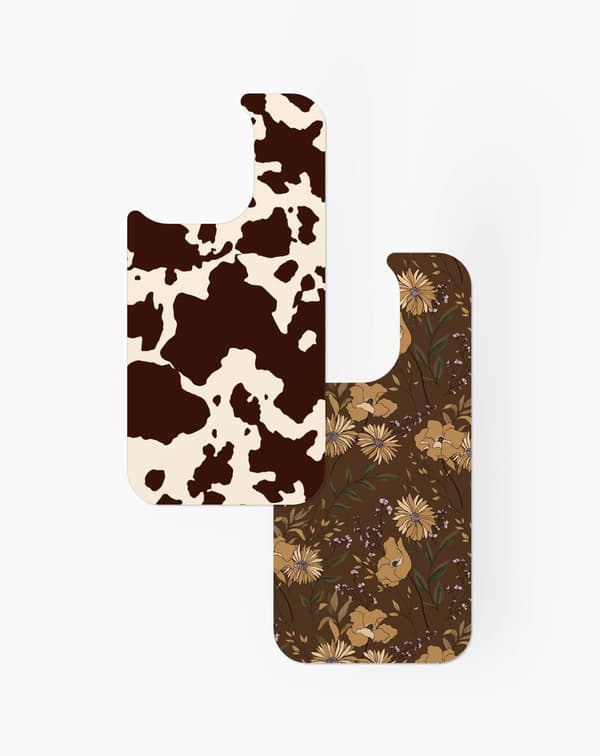 Print Pack iPhone 12 Pro Max / 13 Pro Max / 14 Pro Max / 15 Pro Max / 16 Pro Max Cow Couture Brun