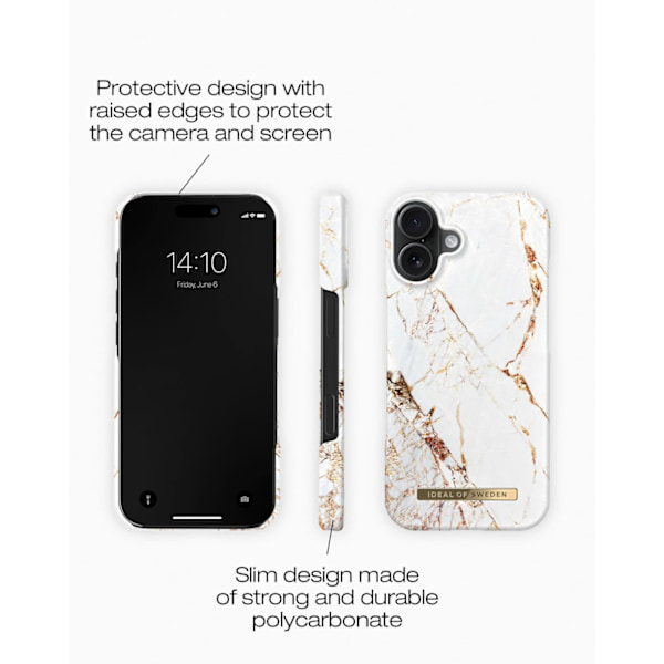 Printed Case MagSafe iPhone 16 Plus Carrara Gold