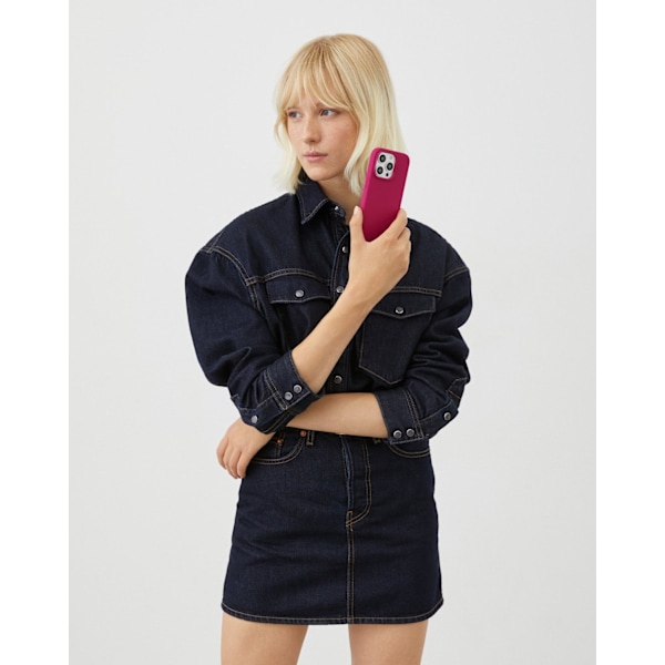 Silicone Case iPhone 15 Plus Magenta Pink