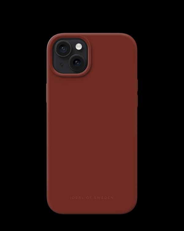Silicone Case MagSafe iPhone 15 Plus Dark Amber Brun